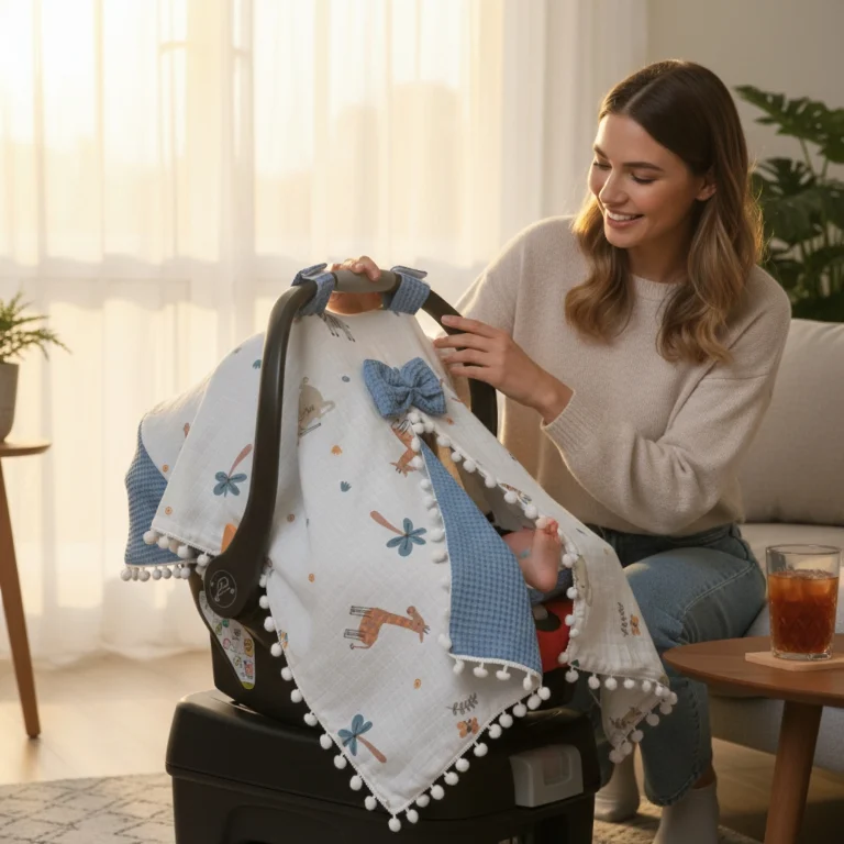müslin & pike puset Örtüsü ve minder seti ( 2 parça )